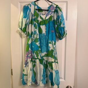 Olivia James floral Puff Sleeve Dress